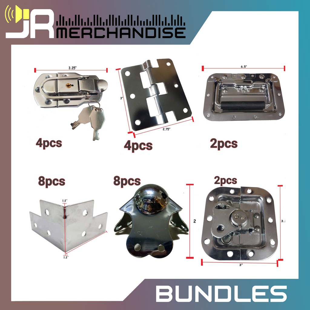 [JRM] (FC-BUNDLE1) Hinge, Case Lock, Handle, L Brace, Corner, Latch ...
