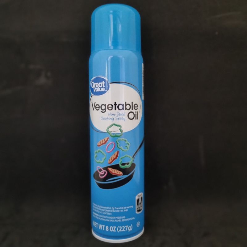 Great Value Vegetable Oil non stick Cooking Spray 227g (8oz) Shopee