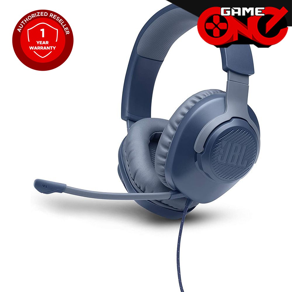 JBL Quantum 100 Wired Over-Ear Gaming Headset (Blue)