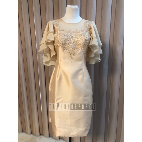 Mother Dress / Sponsor Dress Mekado Midi | Shopee Philippines