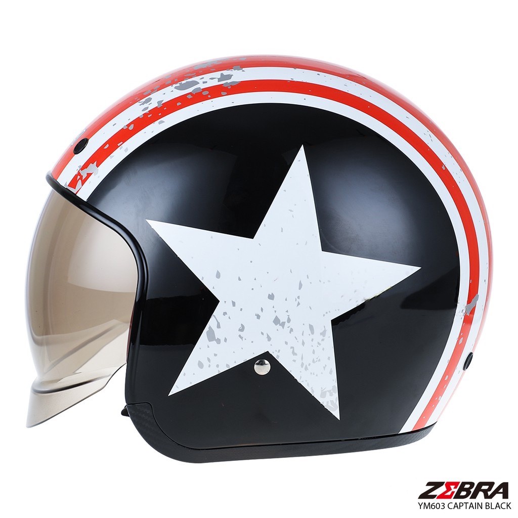 Zebra retro hot sale helmet