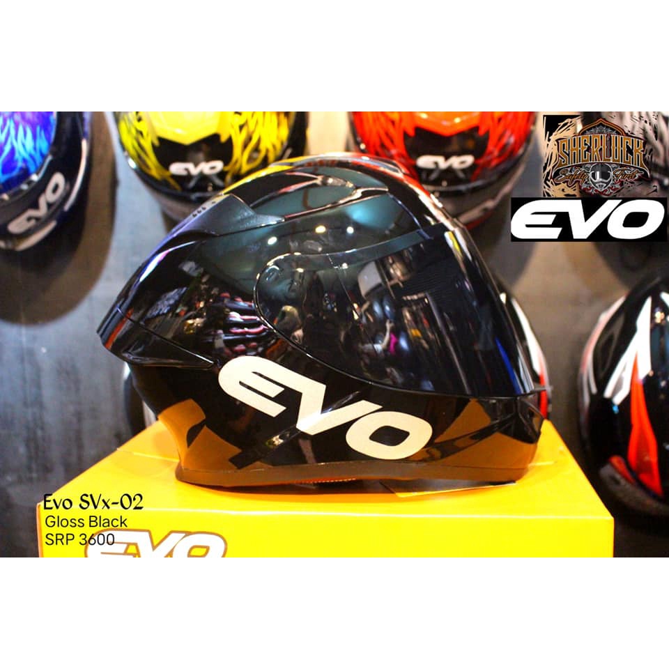 Evo Svx Plain Full Face Dual Visor Helmet Shopee Philippines