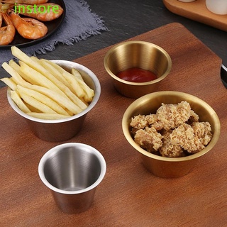 1/2/3PCS Reusable Condiment Containers Stainless Steel Sauce Cup