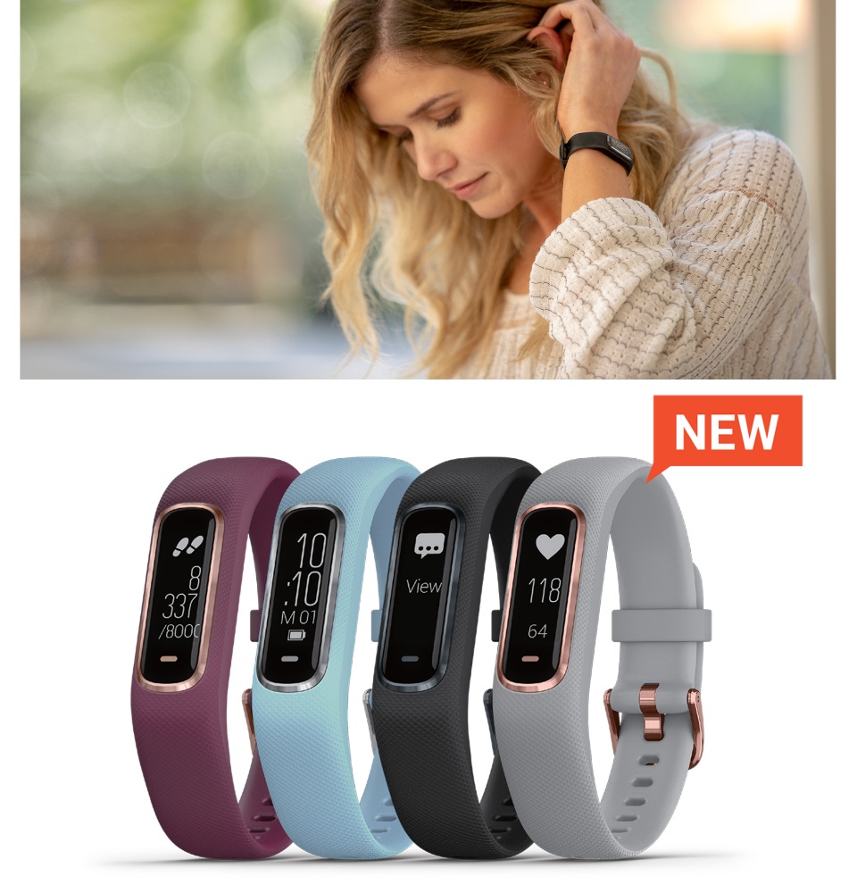 Garmin Vivosmart 4 GPS Wellness Basic Fitness Smartwatch with Silicone ...