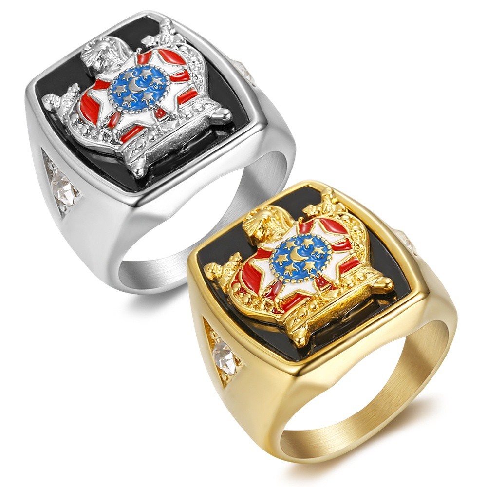 Stainless Steel Demolay Cubic Zirconia Ring for Men Size 7 15 Shopee Philippines