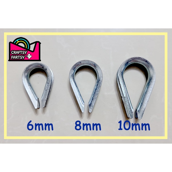 (PER PC) Thimble / Galvanized Steel Thimble for Steel Cable 6mm, 8mm