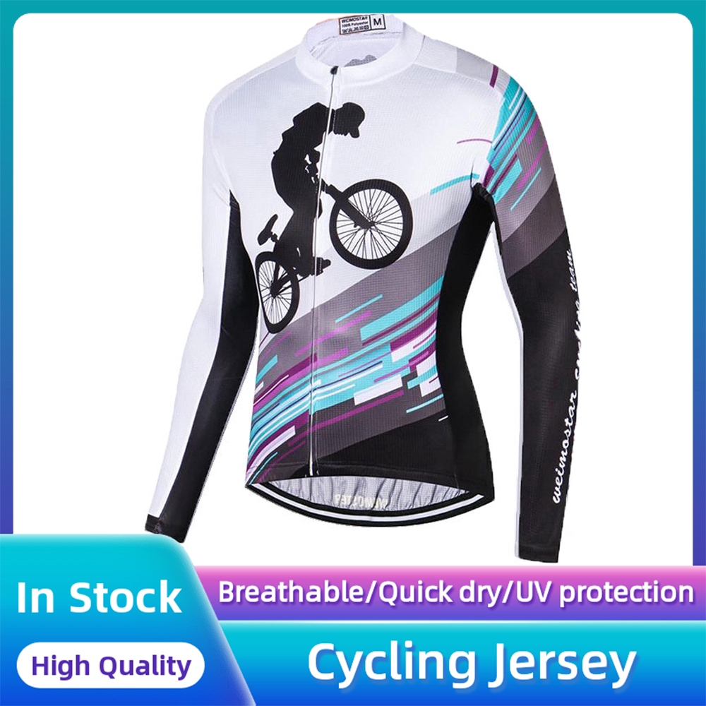 summer long sleeve mountain bike jersey