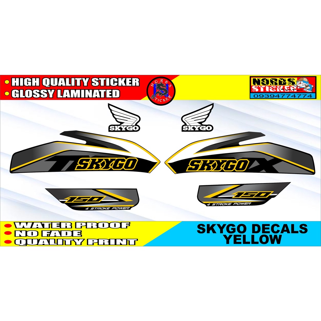 Skygo 150 tmx style decals w/ free stickers | Shopee Philippines