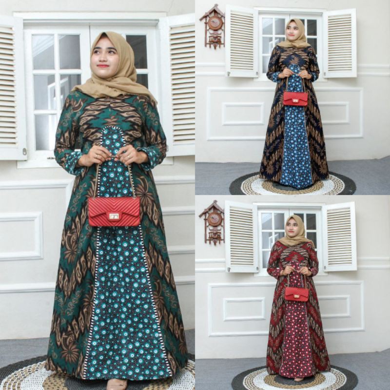 New Maxi Robe Batik Combination Fit XXL Jumbo Ld 120 - Jumbo Batik ...