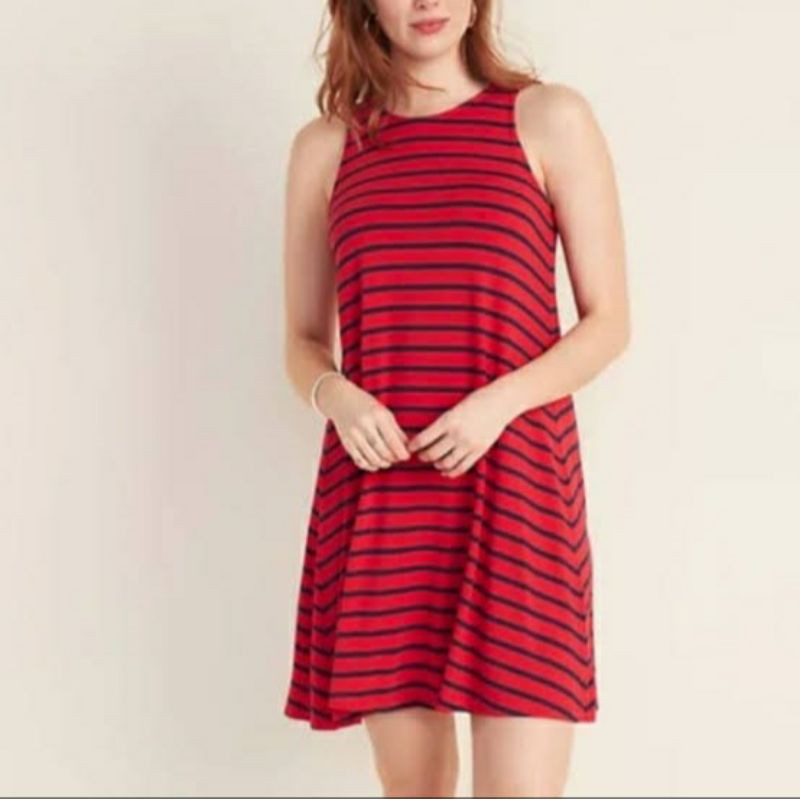 Sleeveless Jersey Swing Dress