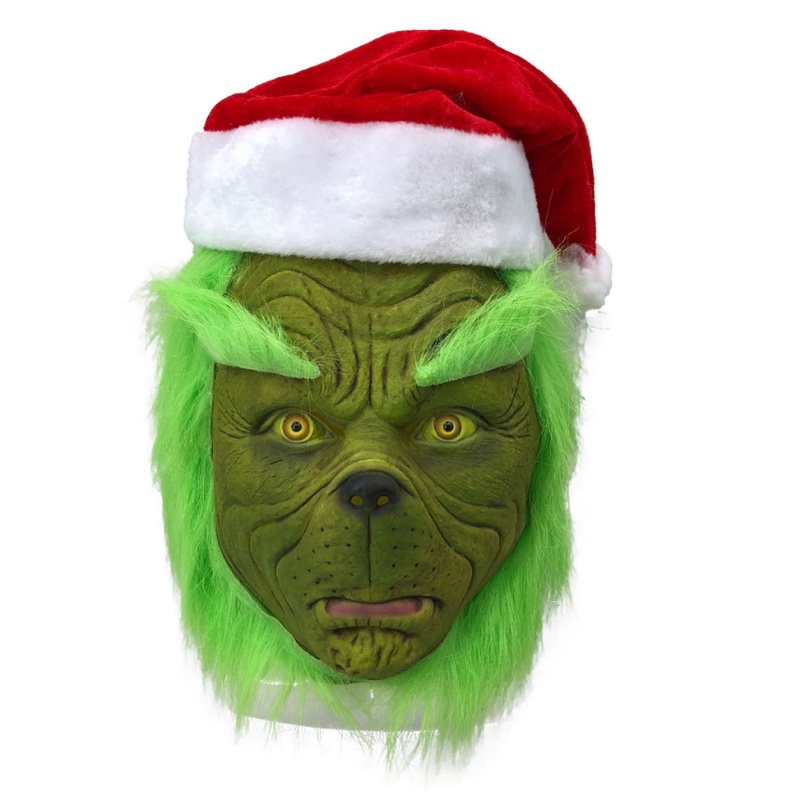 Green Rascal Adult-friendly Monster The Grinch Cosplay Mask Christmas ...