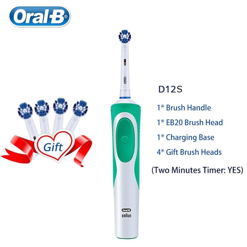 Oral B Electric Toothbrush D12 Vitality Rotation Cleaning Teeth Brush ...