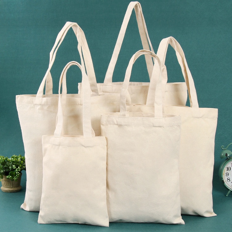 Plain Creamy White Canvas Shopping Bags Foldable Reusable Fabric Tote Bag Shoulder Top Eco Bag Gift Shopee Philippines