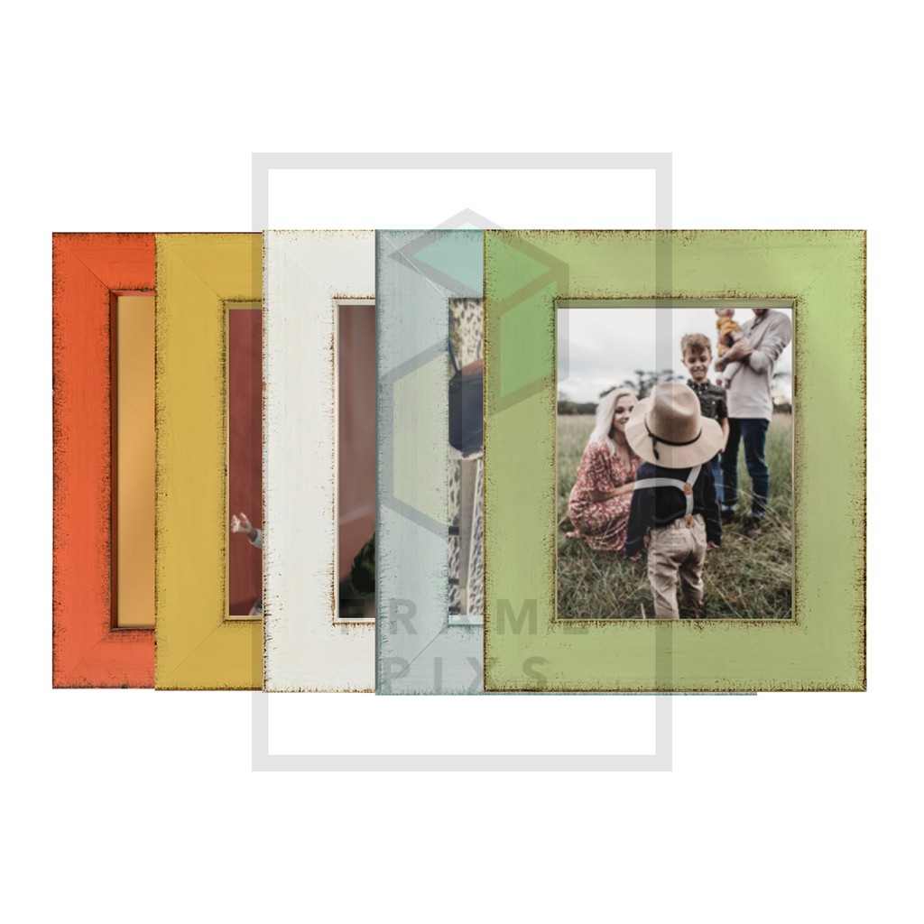 Bingkai Gambar / Rustic Colored Wood with Brush Stroke Picture Frame ...