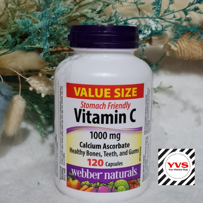 ber Naturals Vitamin C 1000mg Calcium Ascorbate 120 capsules