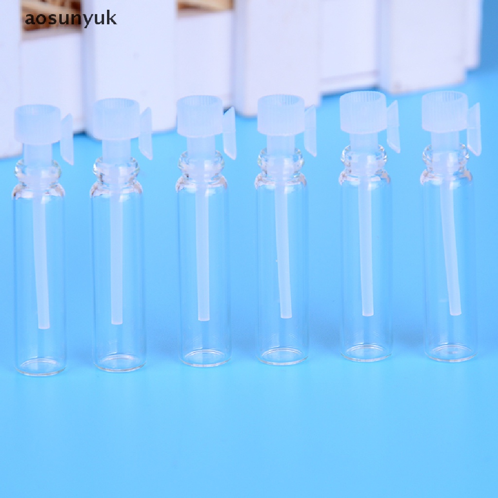 [aosunyuk] 10/50Pcs mini 1ml glass vial empty laboratory bottle perfume  liquid oil