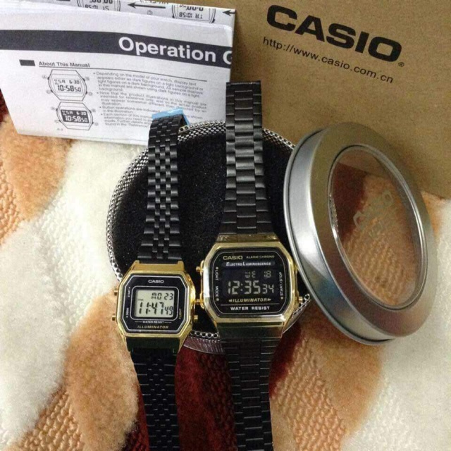 Couple watch best sale casio original