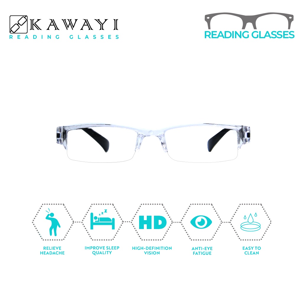 Ultralight Rimless Transparent Reading Glasses Fashion Vintage Men Women  Magnifying Presbyopic Glass