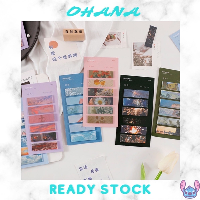 90Sheets Sticker note sky series dark colour sticky note memo pad ...