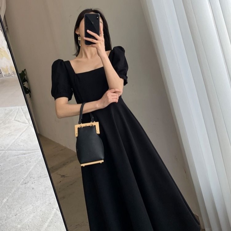 Black semi gown best sale