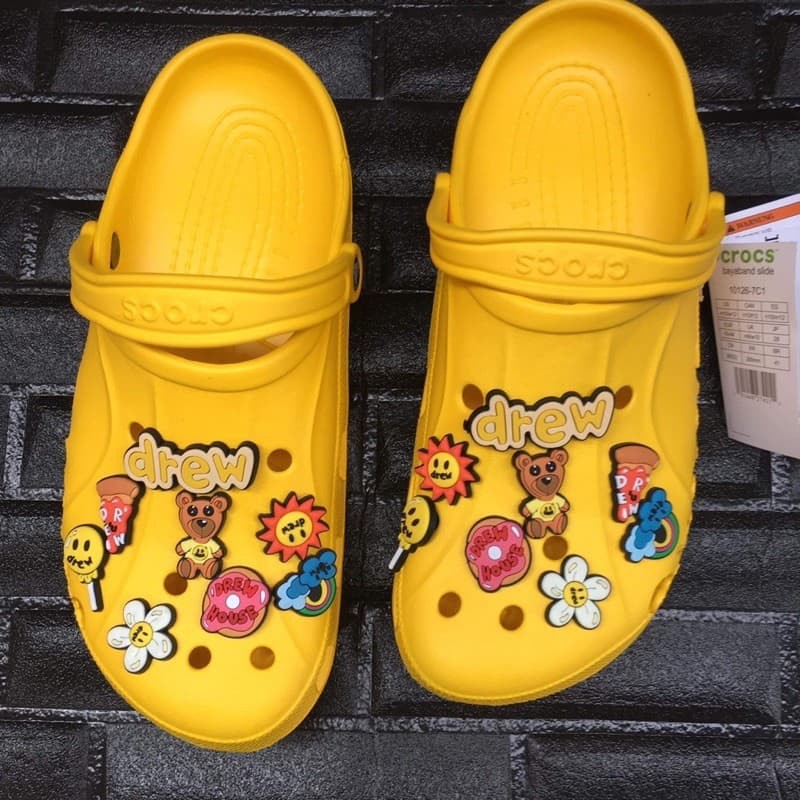 Yellow on sale crocs sticker