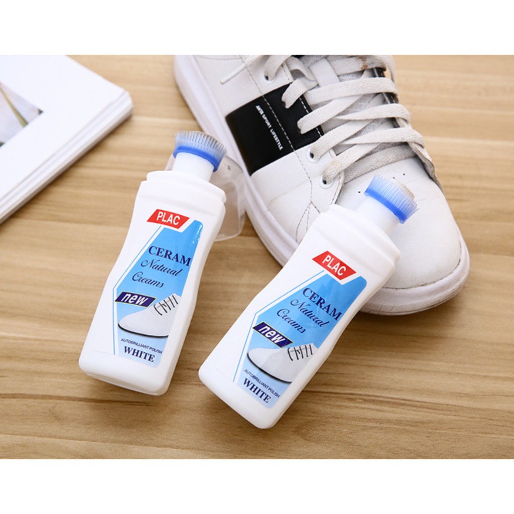 PLAC Magic Shone White Cleaner Shoe Polish Brilliant with Brush Shopee Philippines