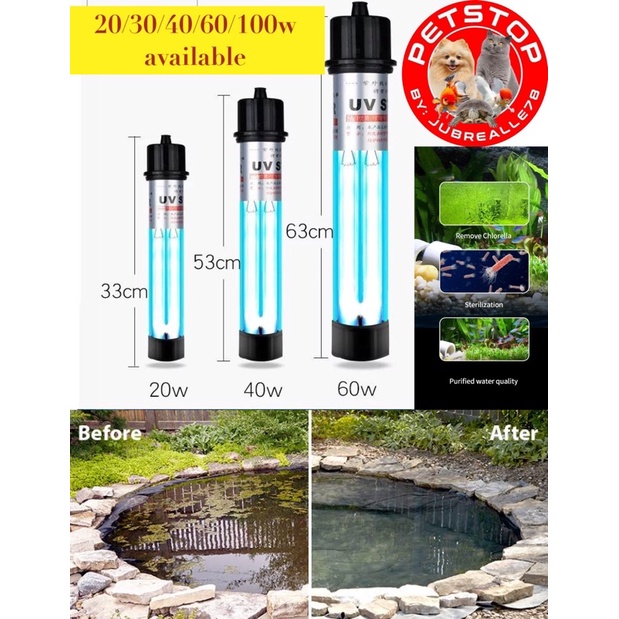 CREATOR UV Light for Pond, UV Sterilization Lamp, UV Germicidal Light