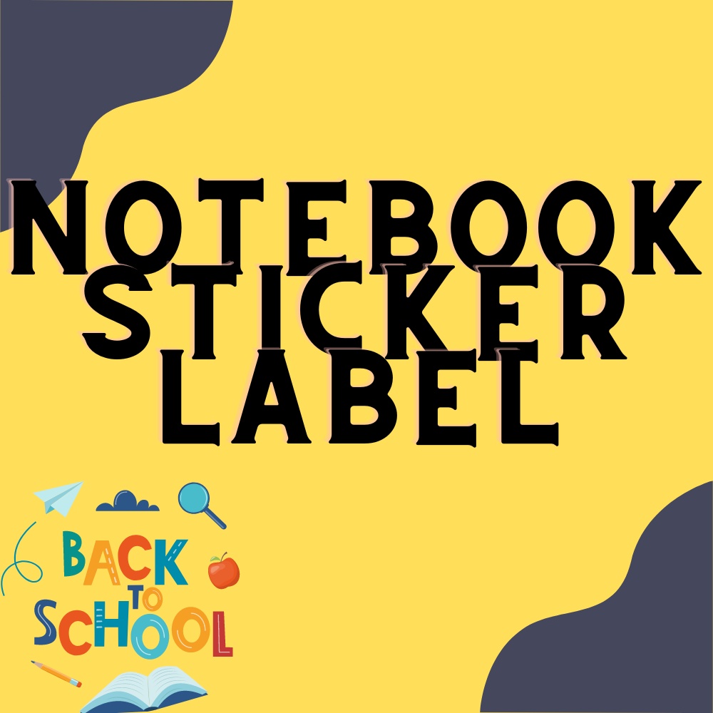 NOTEBOOK STICKER LABEL( VINLY, PAPER STICKER) | Shopee Philippines