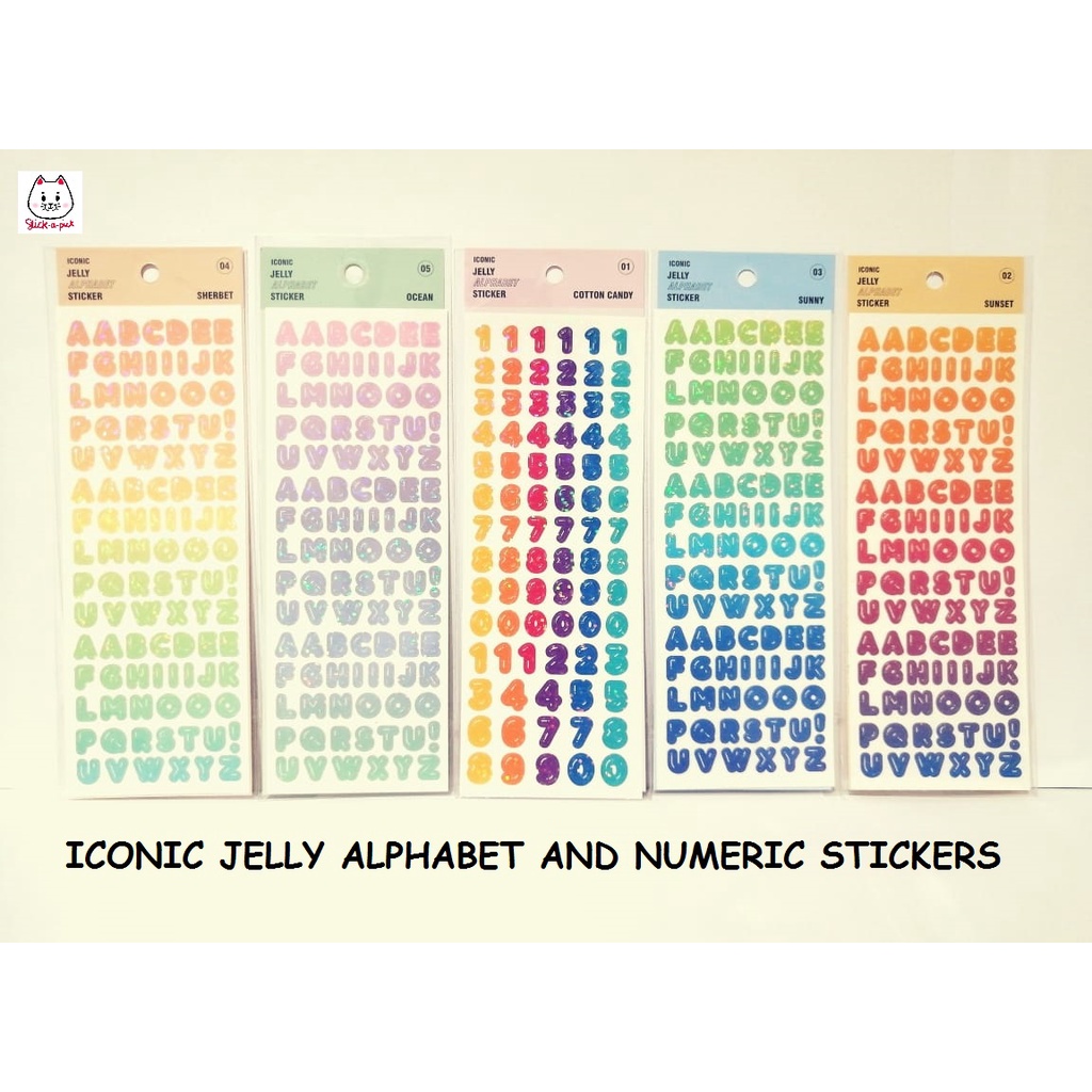 ICONIC JELLY ALPHABET AND NUMERIC STICKER | Shopee Philippines
