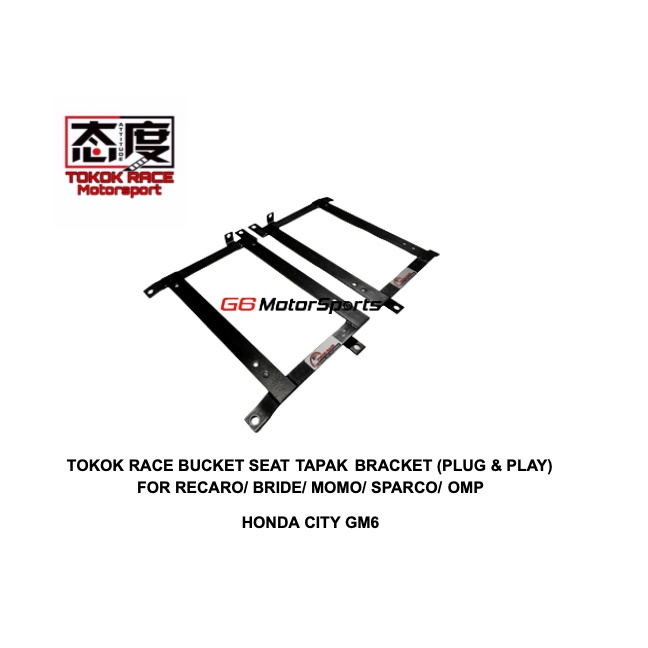 HONDA CITY GM6 - TOKOK RACE BUCKET SEAT TAPAK BRACKET (PLUG & PLAY) FOR ...