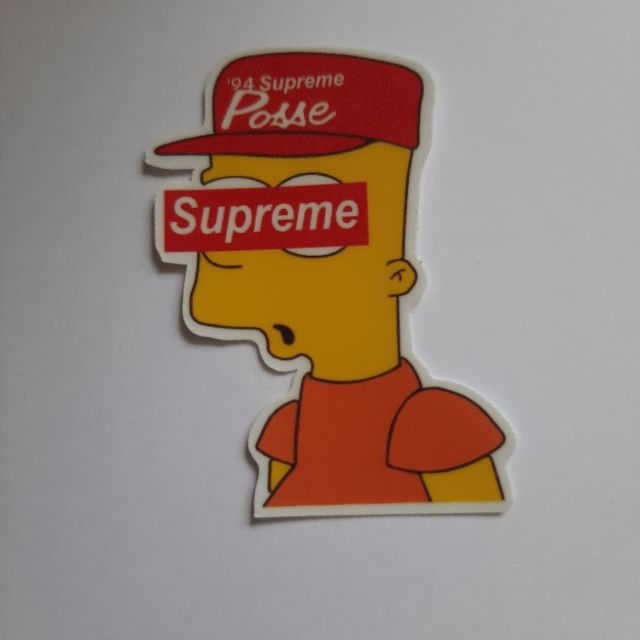 Supreme Simpson Printed vinyl sticker Shopee Philippines