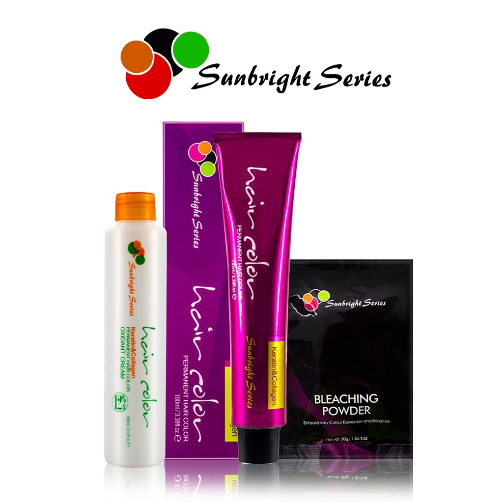 SBS Sunbright Series Hair color Set Silver Ash with bleaching powder ...