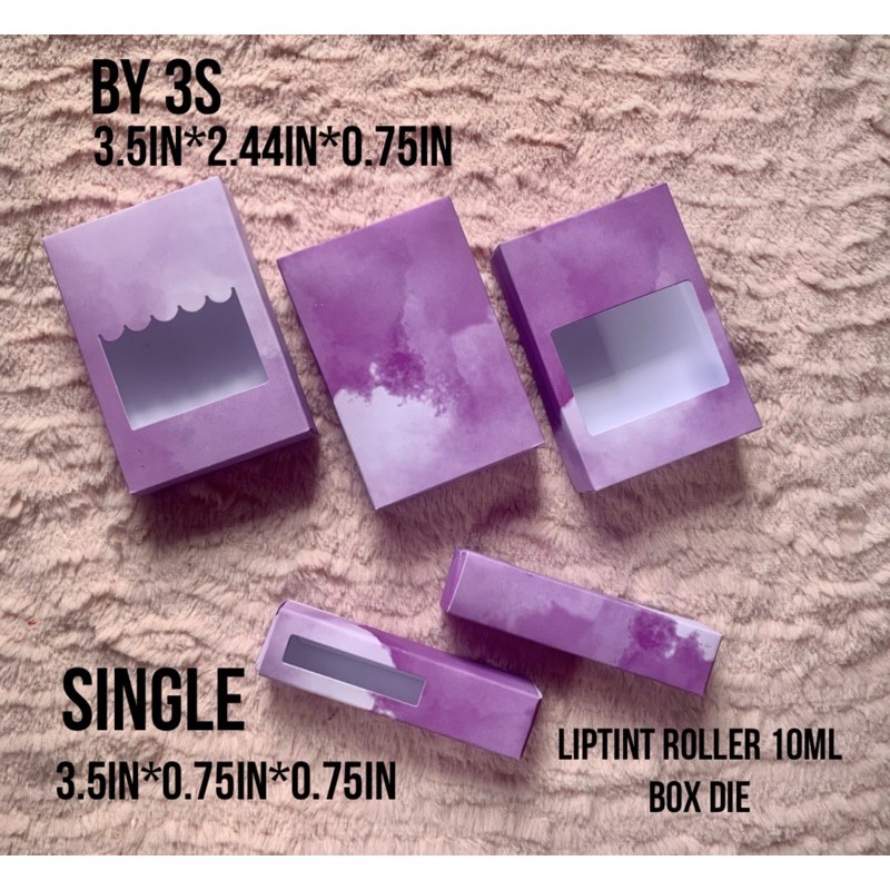 Liptint 10ml roller box die metal template for liptint packaging ...