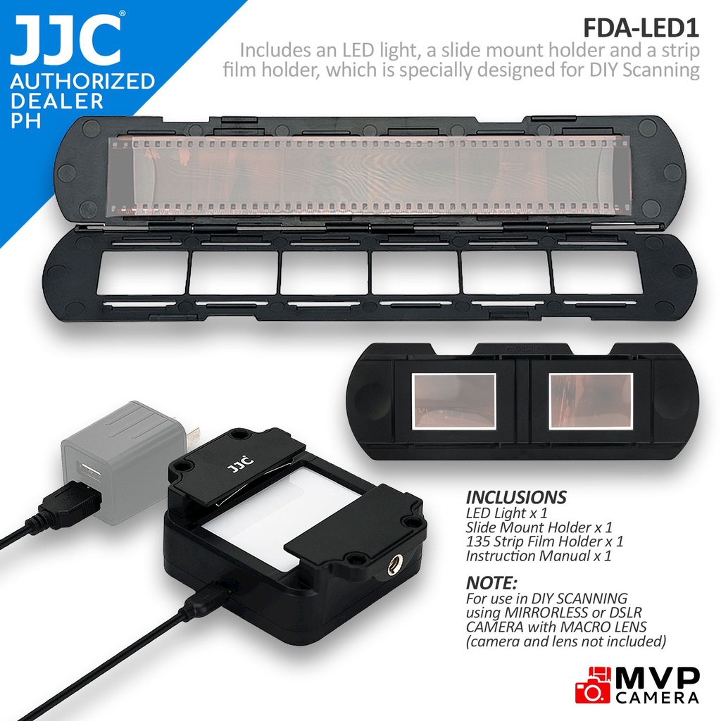 JJC FDA-LED1 LED Light Set for Negative Copying MVP CAMERA | Shopee ...