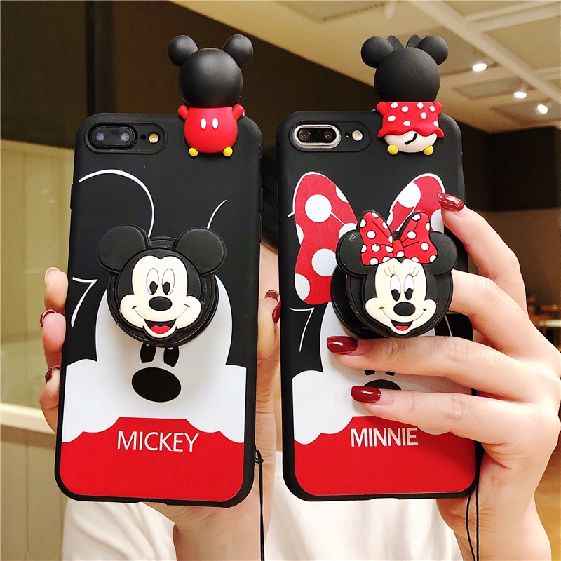 For Samsung Galaxy A03 A53 A13 A23 M23 A73 A33 M33 M53 J2 J3 Pro J4 J5  Prime J6 J7 2016 Cartoon Minnie Mickey Mouse Phone Case Cover 丨KKT