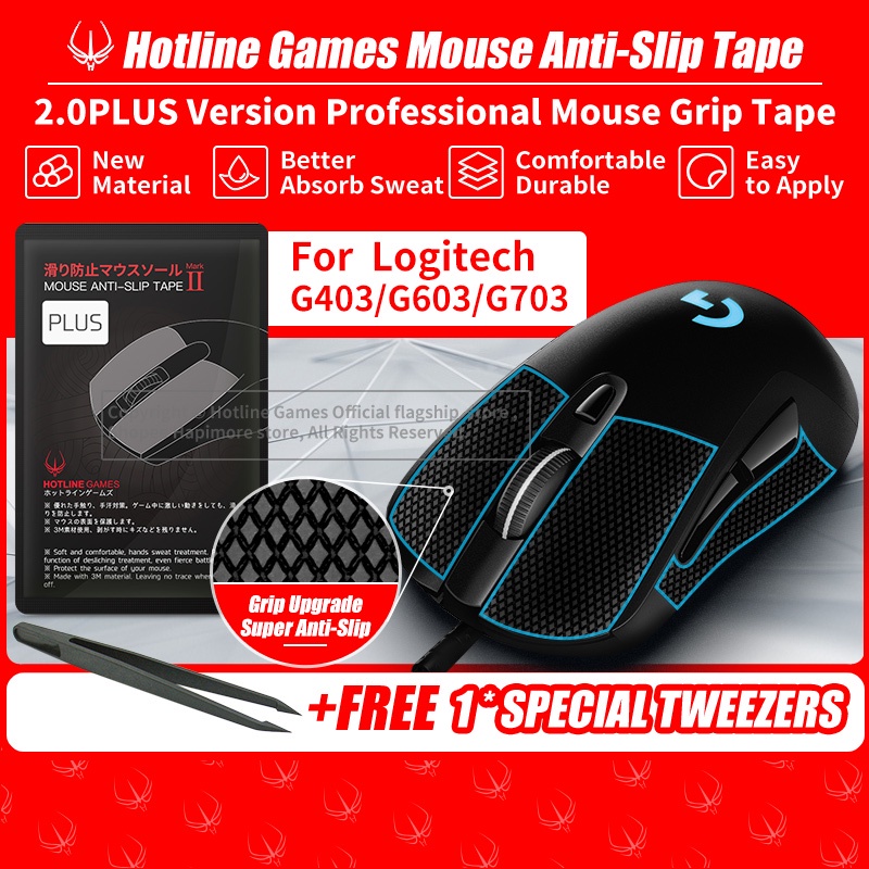 Hotline Games 2.0Plus Mouse Grip Tape for Logitech G403/G603/G703