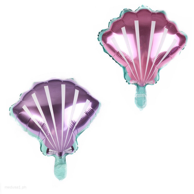 Mermaid Theme Round Shell Balloon Aluminum Foil Balloons Under the Sea ...