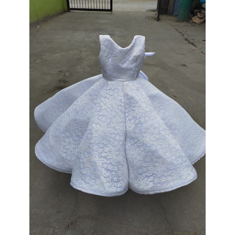 1Yr Old Kids Ball Gown White Dress | Shopee Philippines