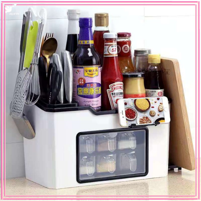 [ready stock]MULTIFUNCTIONAL KITCHEN RACK SIX GRID CONDIMENTS SEASONING ...