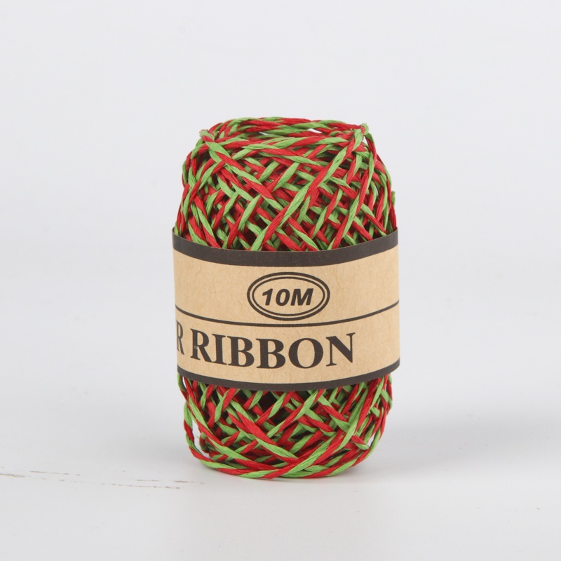 10m 1.5mm Raffia Stripes Paper String Twised for Best Arts Crafts Gift