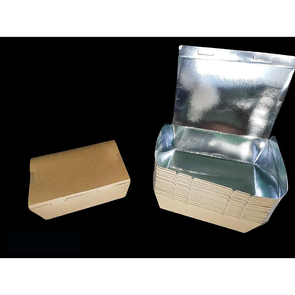 Silver Laminated Chicken Box 50pcs | Shopee Philippines
