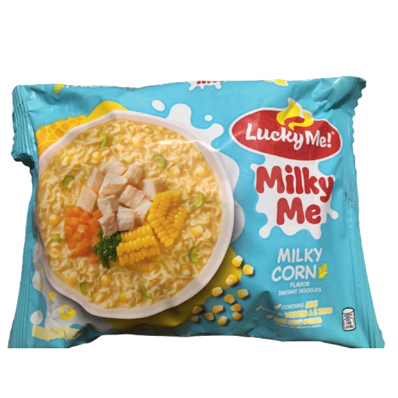 Lucky Me Milky corn flavor instant noodles 62g Shopee Philippines