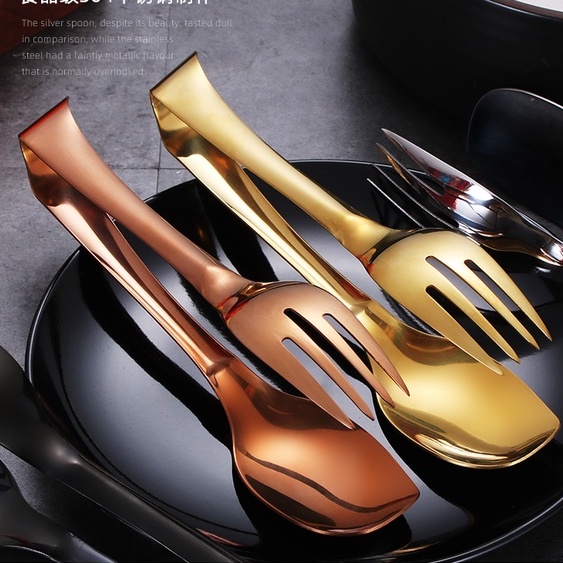Stainless Steel Serving Clip Buffet BBQ Grill Clamp Salad Bread Steak ...
