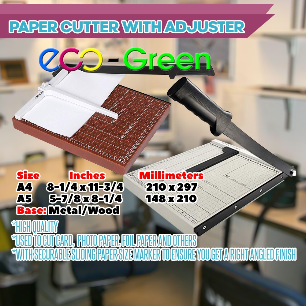 A4 size A4 size Paper Cutter Wooden Metal Base with paper adjuster ...