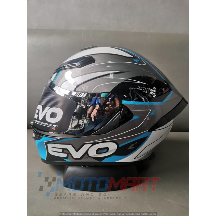 EVO HELMET GSX3000 SABER WHITE BLUE Shopee Philippines