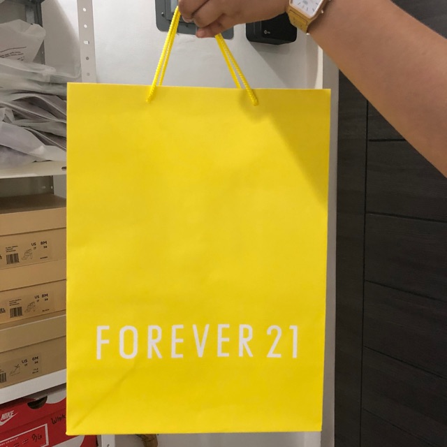 Forever21 Yellow Paper Bag Shopee Philippines