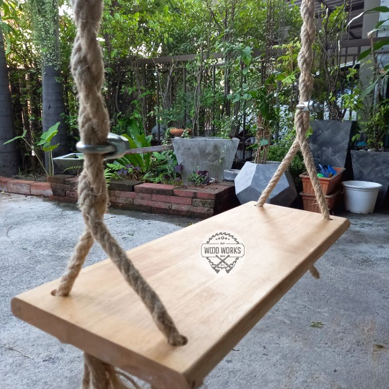 Wooden Swing Rope Hanging Genuine | Shopee Philippines
