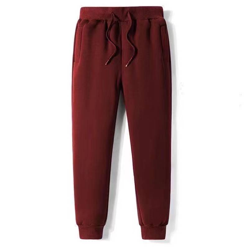 Unisex Plain Cotton Jogger Pants Makapal Tela with zippers | Shopee ...
