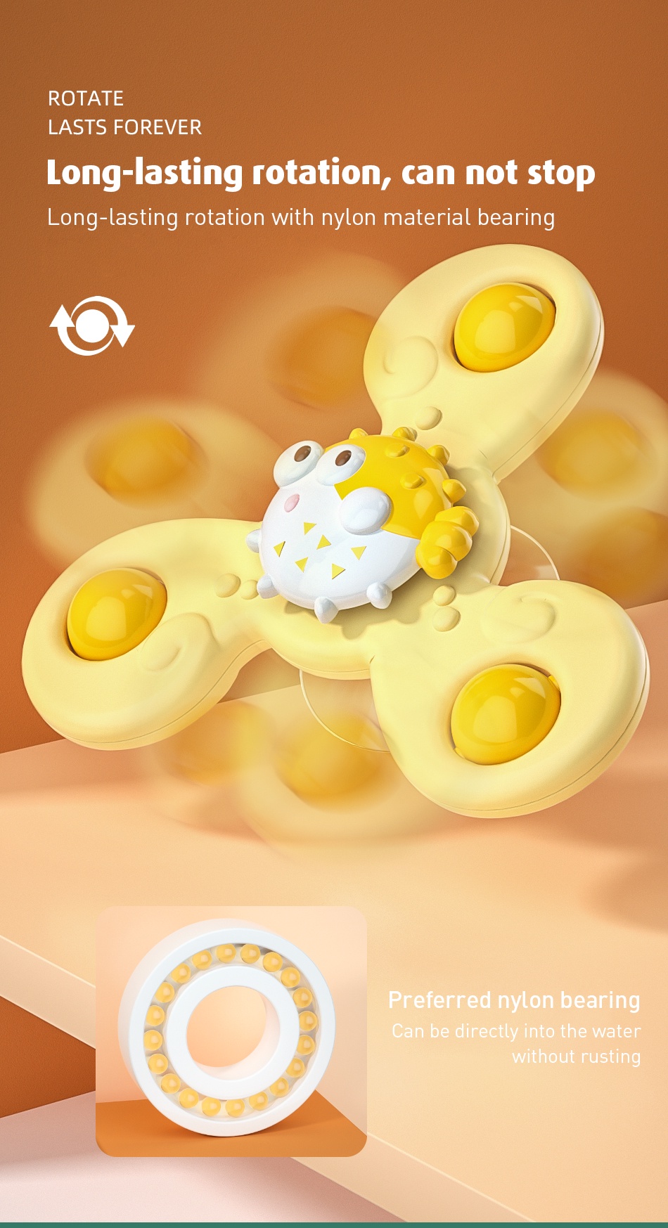 Baby Pro Rotating Toy Table Animal Sucker Finger Sucker Spinning Top ...