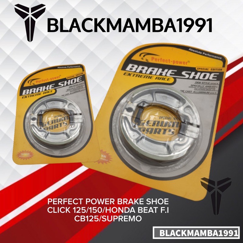 PERFECT POWER REAR BRAKE SHOE HONDA CLICK 125/150 HONDA BEAT CARB/F.I ...